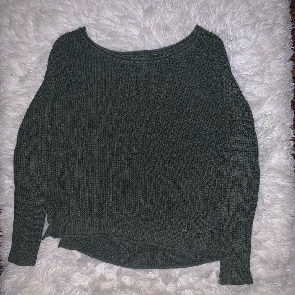 Hollister army green sweater
